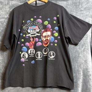 Ringo Starr All-Starr Band Black Graphic T-Shirt
